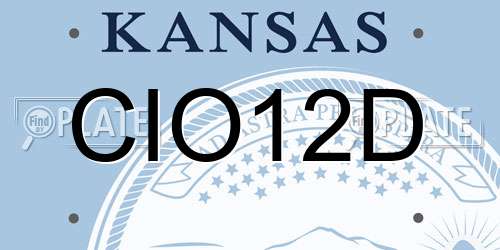 CIO12D Kansas License Plate