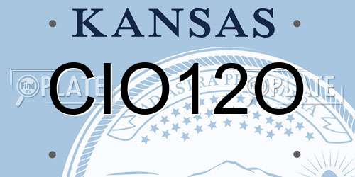 CIO12O Kansas License Plate
