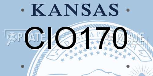 CIO170 Kansas License Plate