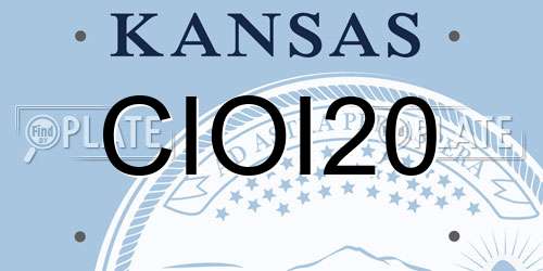 CIOI20 Kansas License Plate