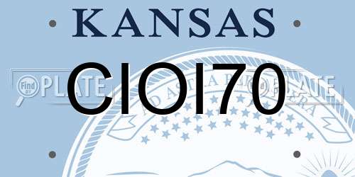 CIOI70 Kansas License Plate
