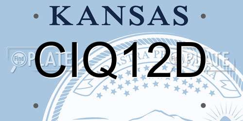 CIQ12D Kansas License Plate