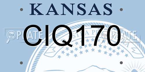 CIQ170 Kansas License Plate