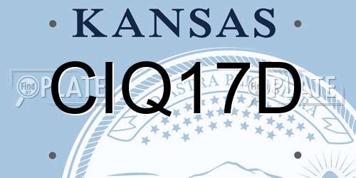 CIQ17D Kansas License Plate
