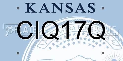 CIQ17Q Kansas License Plate