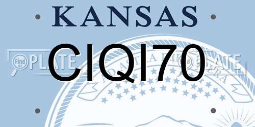 CIQI70 Kansas License Plate