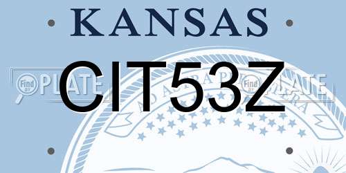 CIT53Z Kansas License Plate