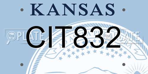 CIT832 Kansas License Plate