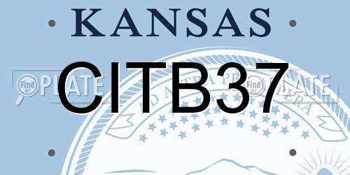 CITB37 Kansas License Plate