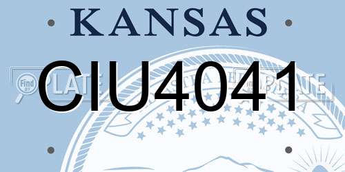 CIU4041 Kansas License Plate