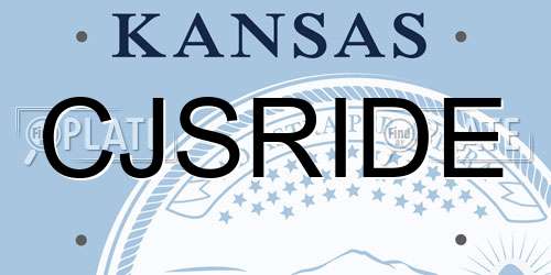 CJSRIDE Kansas License Plate