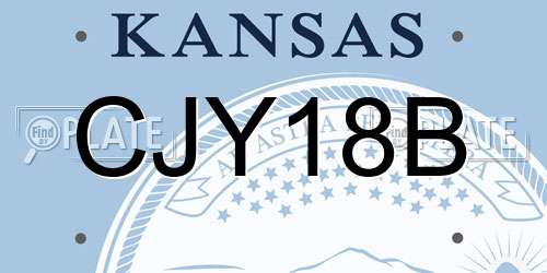 CJY18B Kansas License Plate