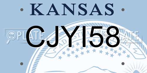CJYI58 Kansas License Plate