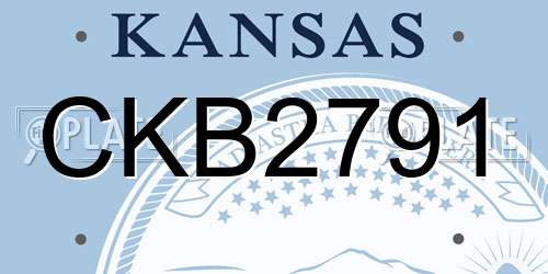 CKB2791 Kansas License Plate