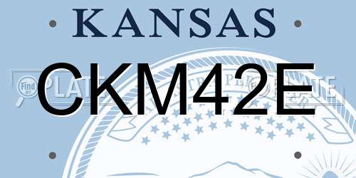 CKM42E Kansas License Plate