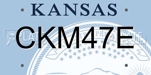 CKM47E Kansas License Plate