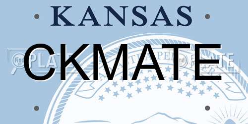 CKMATE Kansas License Plate