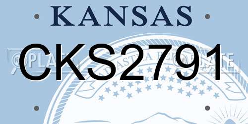 CKS2791 Kansas License Plate