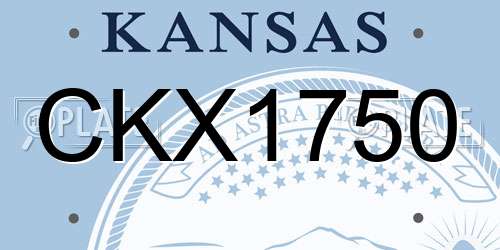 CKX1750 Kansas License Plate