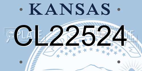 CL22524 Kansas License Plate