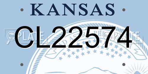 CL22574 Kansas License Plate