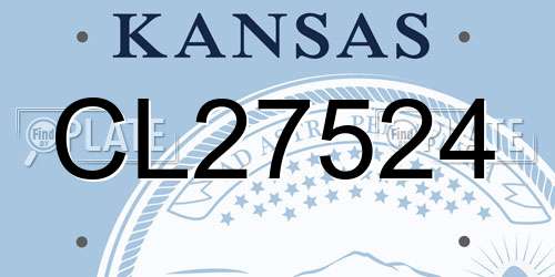 CL27524 Kansas License Plate