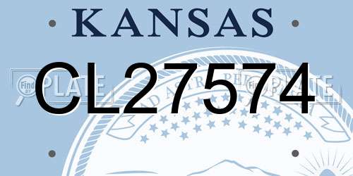 CL27574 Kansas License Plate