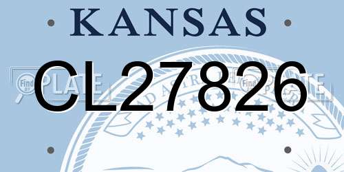 CL27826 Kansas License Plate