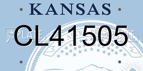 CL41505 Kansas License Plate
