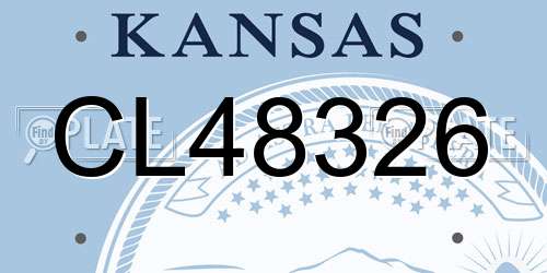 CL48326 Kansas License Plate
