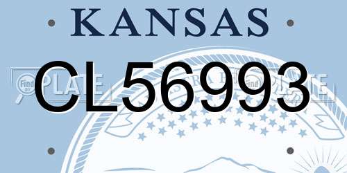 CL56993 Kansas License Plate