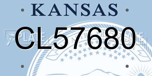 CL57680 Kansas License Plate