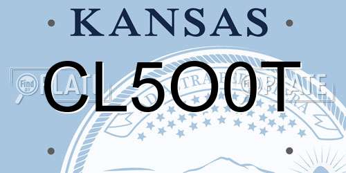 CL5O0T Kansas License Plate
