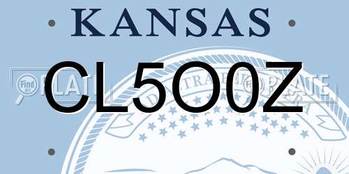 CL5O0Z Kansas License Plate