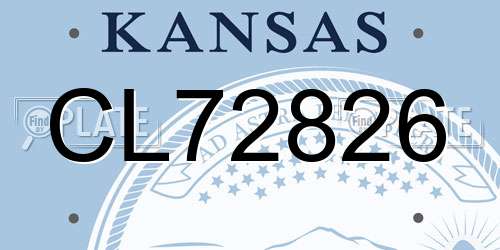 CL72826 Kansas License Plate