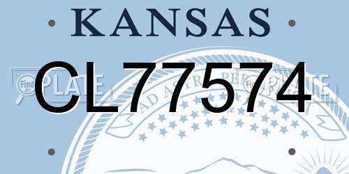 CL77574 Kansas License Plate