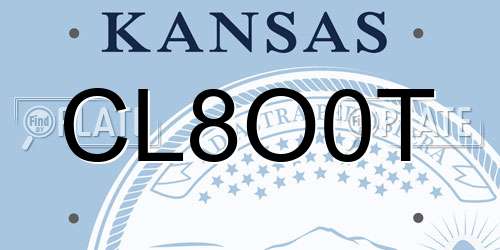 CL8O0T Kansas License Plate