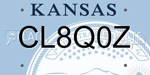 CL8Q0Z Kansas License Plate
