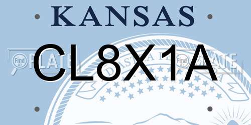 CL8X1A Kansas License Plate