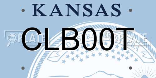 CLB00T Kansas License Plate