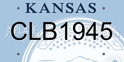 CLB1945 Kansas License Plate