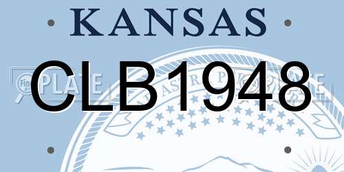 CLB1948 Kansas License Plate