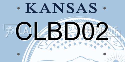 CLBD02 Kansas License Plate