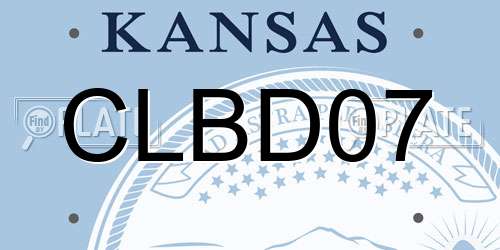 CLBD07 Kansas License Plate
