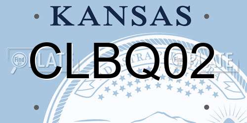 CLBQ02 Kansas License Plate