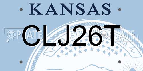 CLJ26T Kansas License Plate