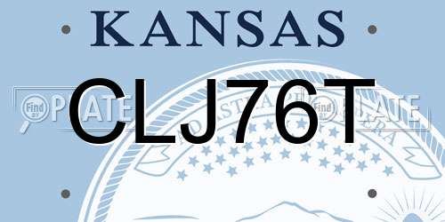 CLJ76T Kansas License Plate