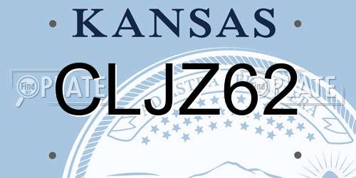 CLJZ62 Kansas License Plate
