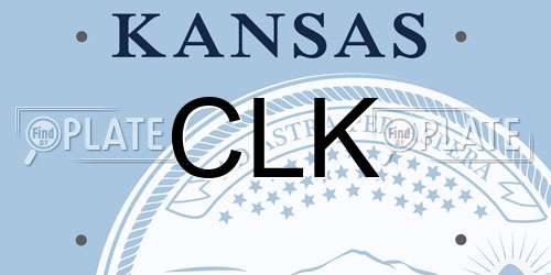 CLK Kansas License Plate