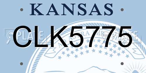 CLK5775 Kansas License Plate